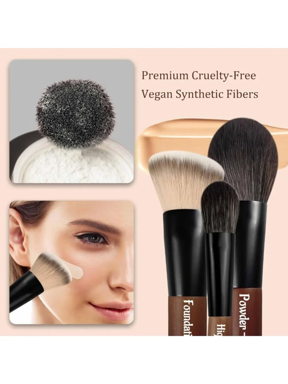 14-Piece Mini Travel Makeup Brush Set for Foundation, Eyeshadow, Blush & More